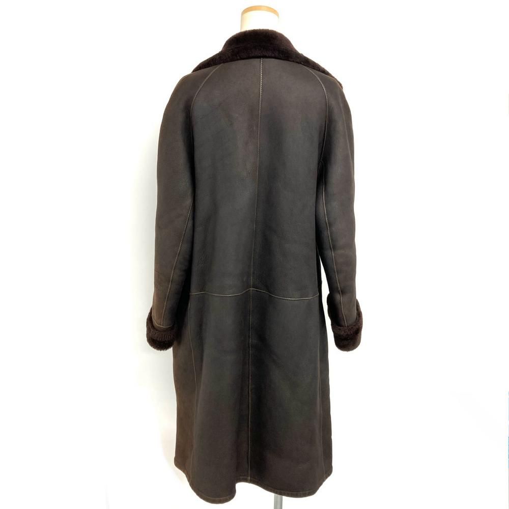 エルメス HERMES マルジェラ期 毛皮 ムートン ブラウン 38 ロング  