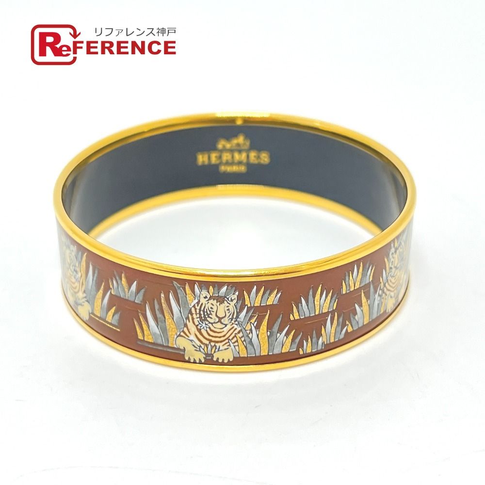 HERMES エルメス バングル エマイユGM 七宝焼き ブラウン