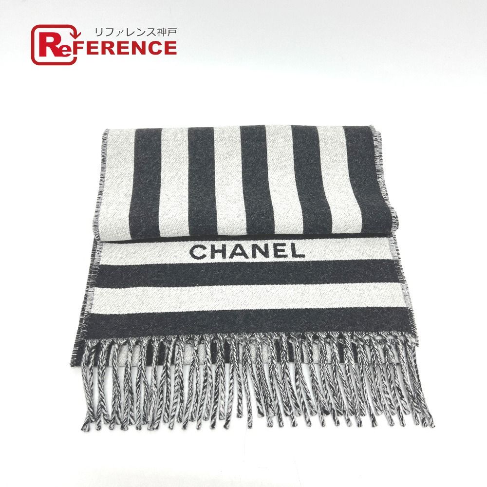CHANEL シャネル マフラー ココマーク バイ ウール ブラック