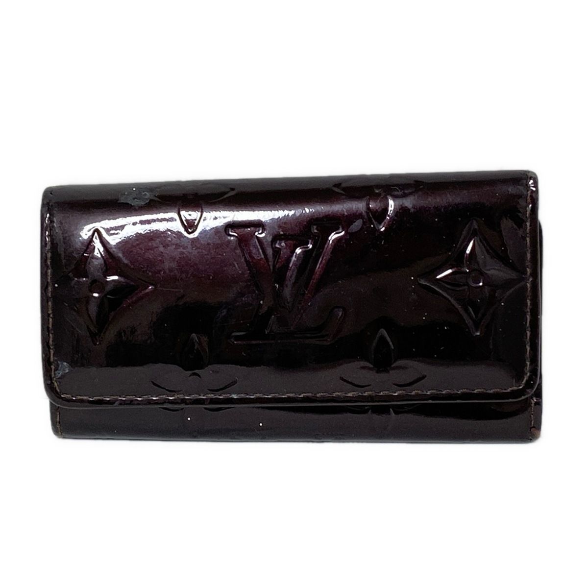 LOUIS VUITTON ルイヴィトン キーケース モノグラムヴェルニ ミュルティクレ4 M93517 アマラント レザー
