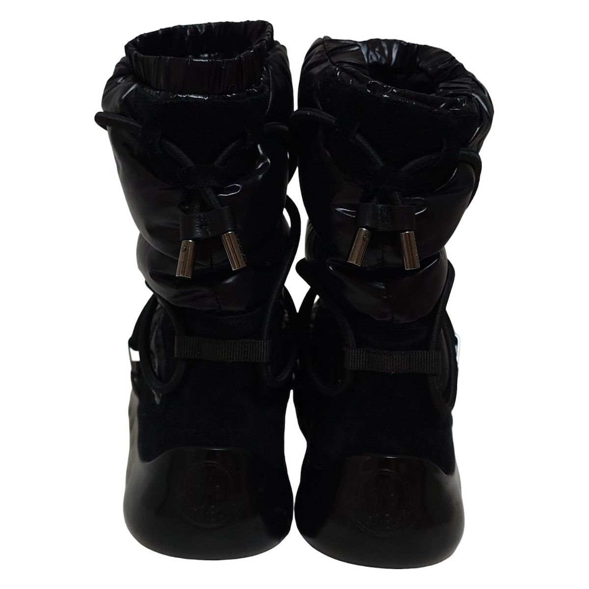 モンクレール ブーツ 38 MONCLER(モンクレール) ショートブーツ 38 レディース - 黒 スノー