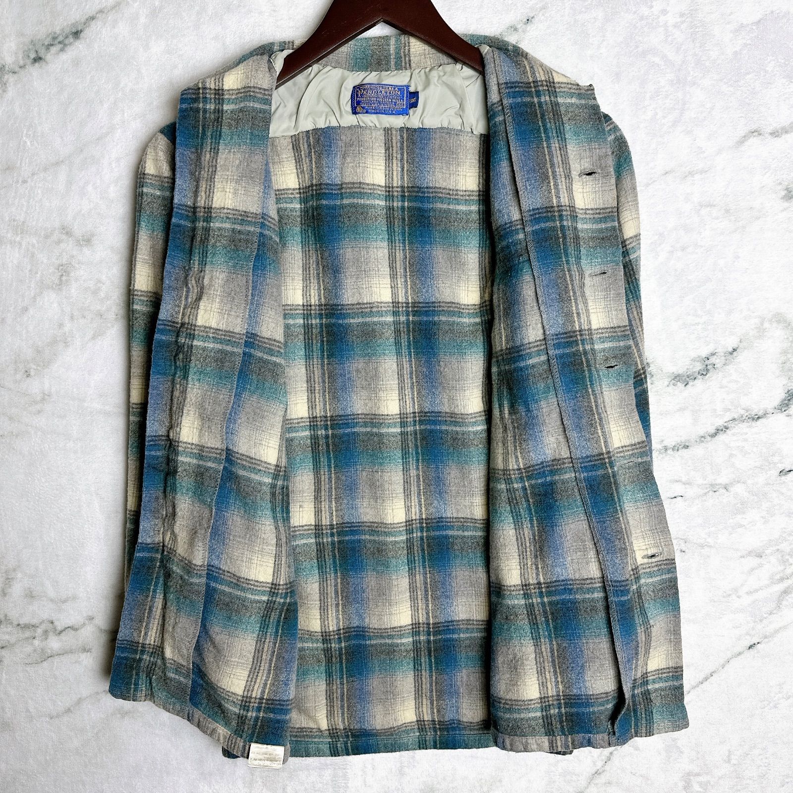 希少 USA製】PENDLETON ペンドルトン シャドーチェック オンブレ