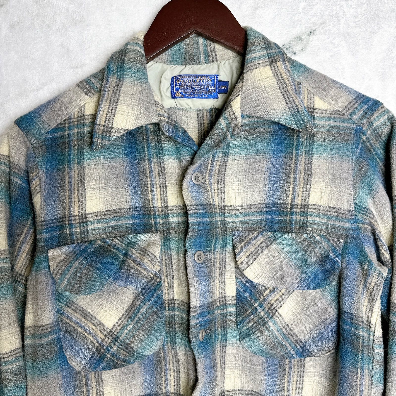 希少 USA製】PENDLETON ペンドルトン シャドーチェック オンブレ