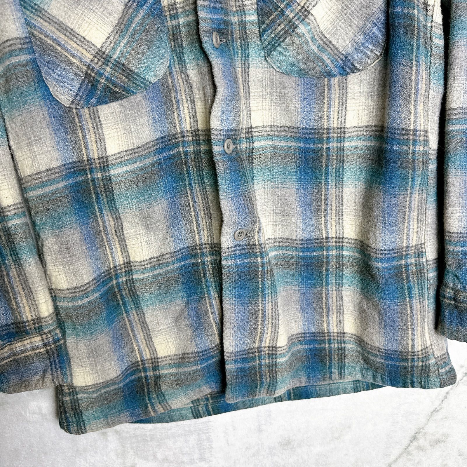 希少 USA製】PENDLETON ペンドルトン シャドーチェック オンブレ
