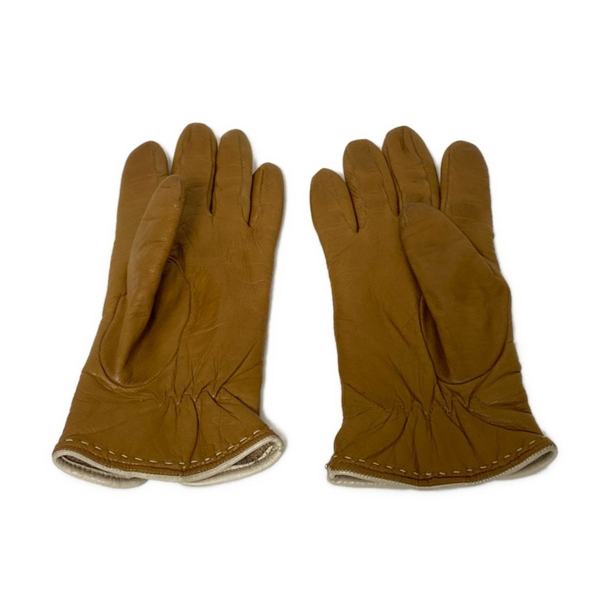  Sermoneta gloves セルモネータグローブス 手袋 レディース - ライトブラウン レザー 手袋 アームカバー 小物