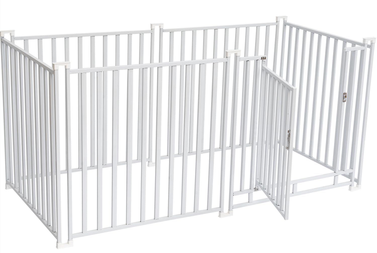 Shinyever 犬 ゲージ ペットサークル 犬ケージ 犬用サークル ペットフェンス 幅245 奥行75 高75 cm 組立簡単 自由なレイアウト 中型犬 大型犬 説明書 ホワイト 75