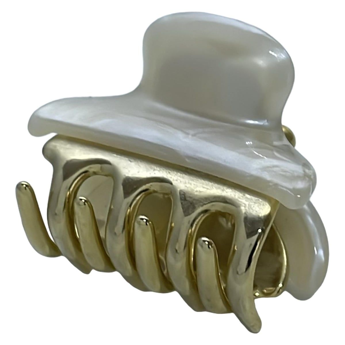 acca アッカ - 白×ゴールド ヘアクリップ ミニ