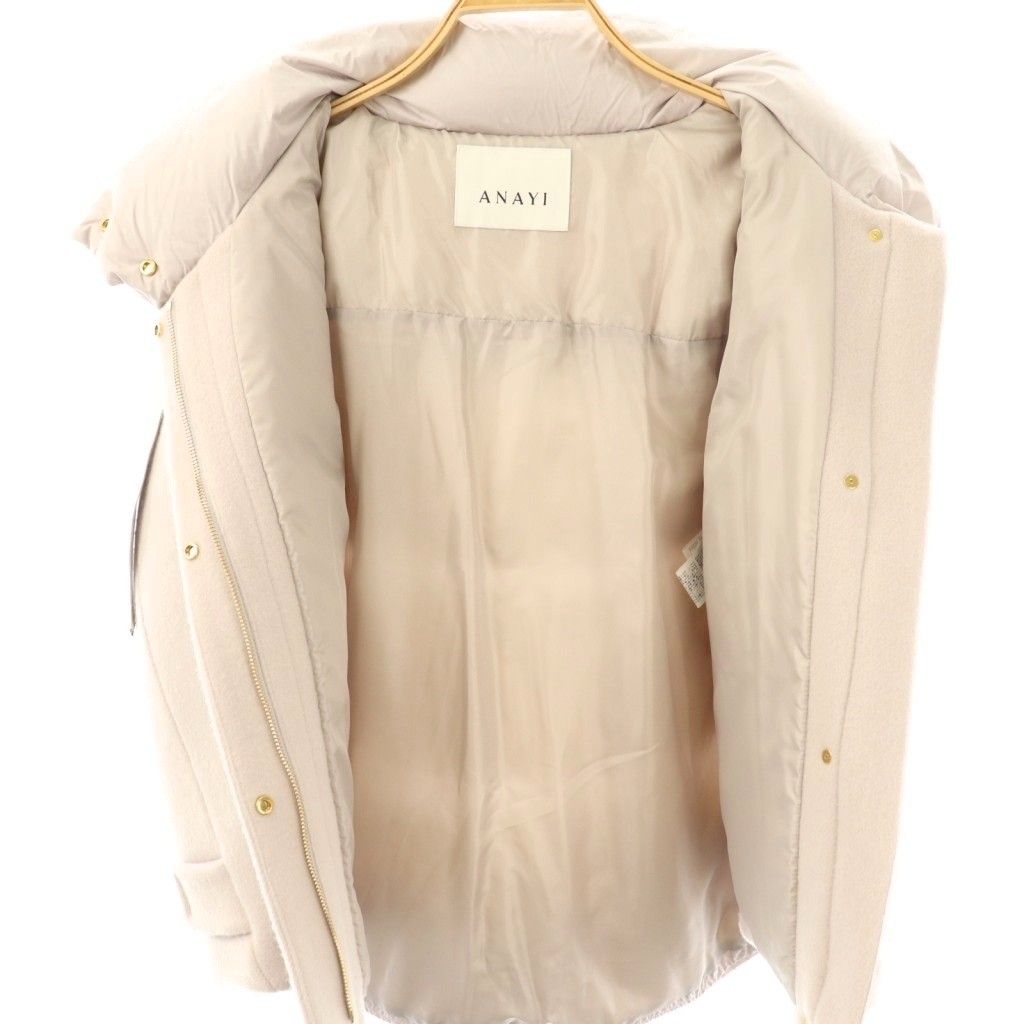 アナイ ANAYI ウール切り替えダウンショートコート ダウンジャケット