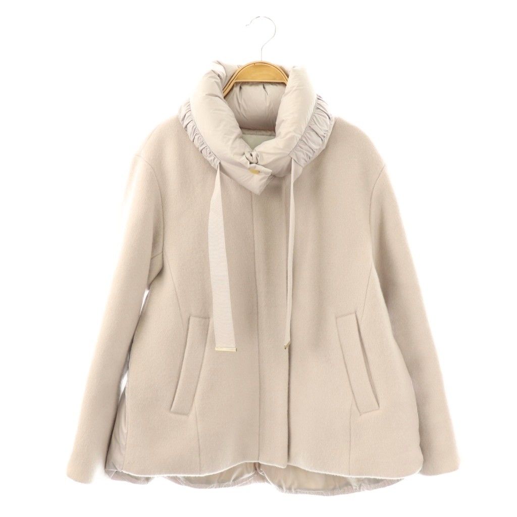 アナイ ANAYI ウール切り替えダウンショートコート ダウンジャケット