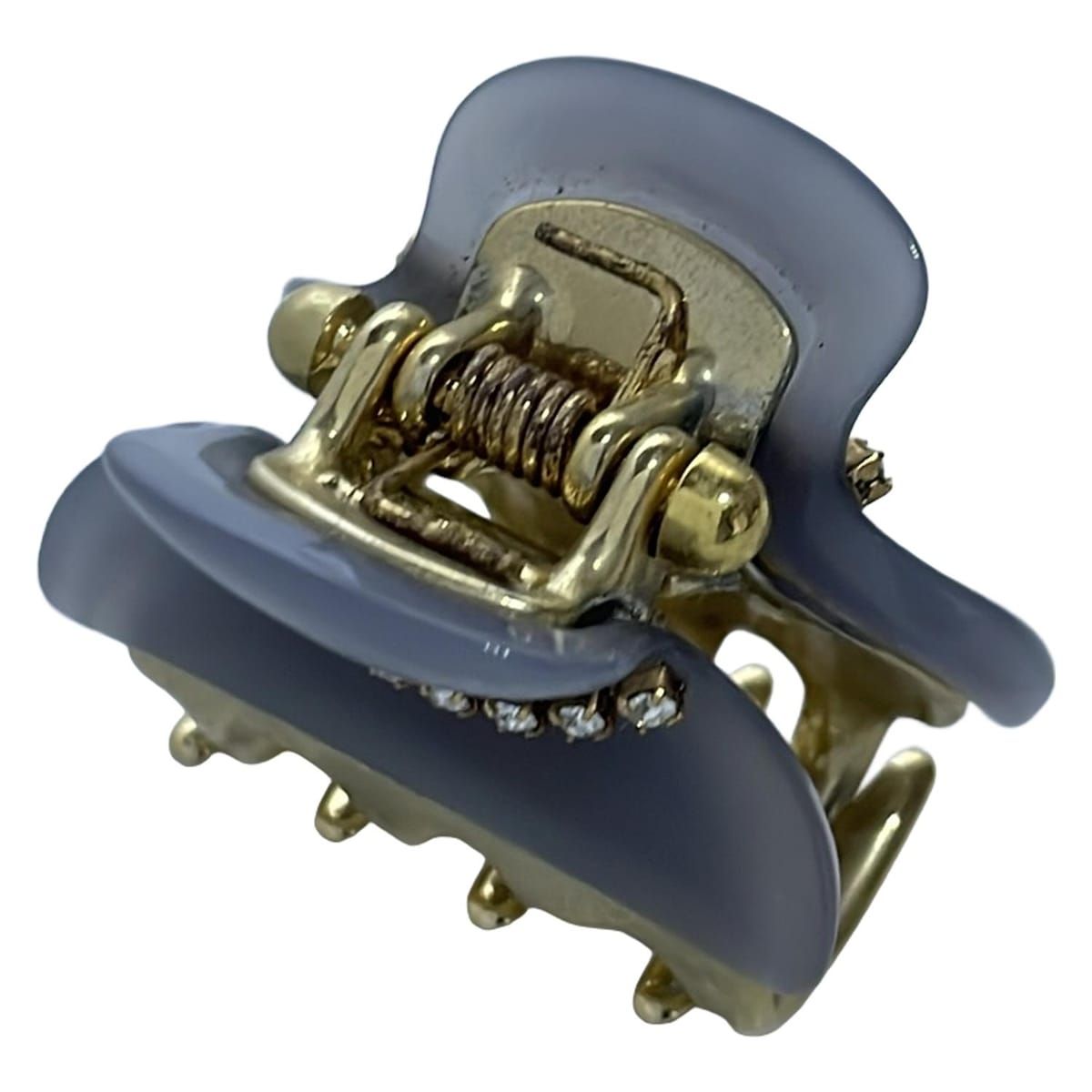 acca ヘアクリップ ブルーグレー＆ゴールド acca(アッカ) アクセサリー美品 - グレー×ゴールド ヘアクリップ/ミニ