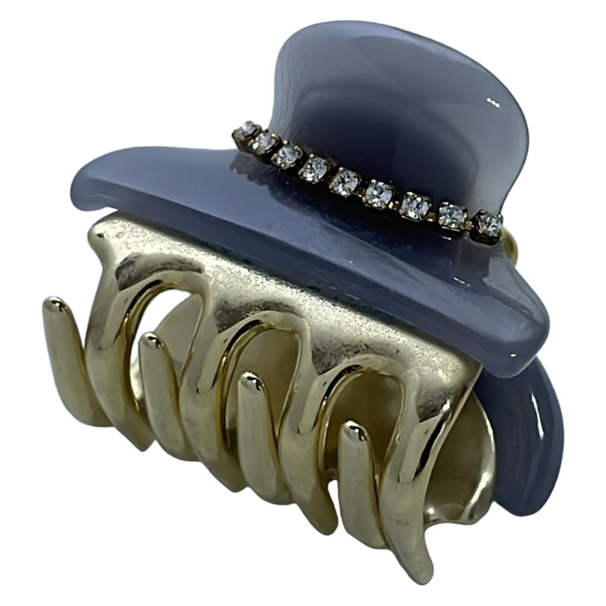 acca(アッカ) アクセサリー美品 - グレー×ゴールド ヘアクリップ/ミニ