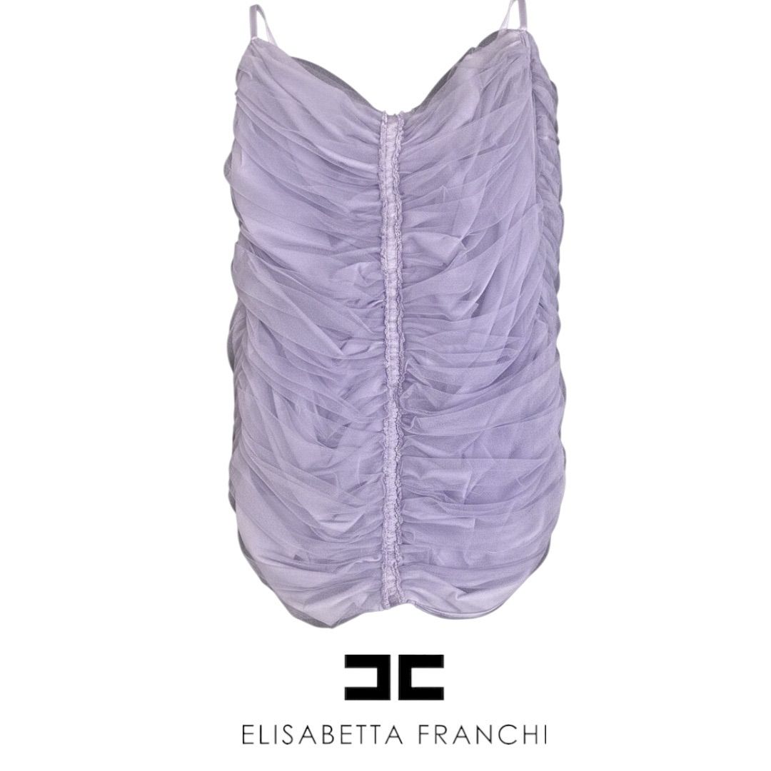 エリザベッタ ELISABETTA FRANCHI タイトスカート 40サイズ ラベンダー レディーススカート イタリア製