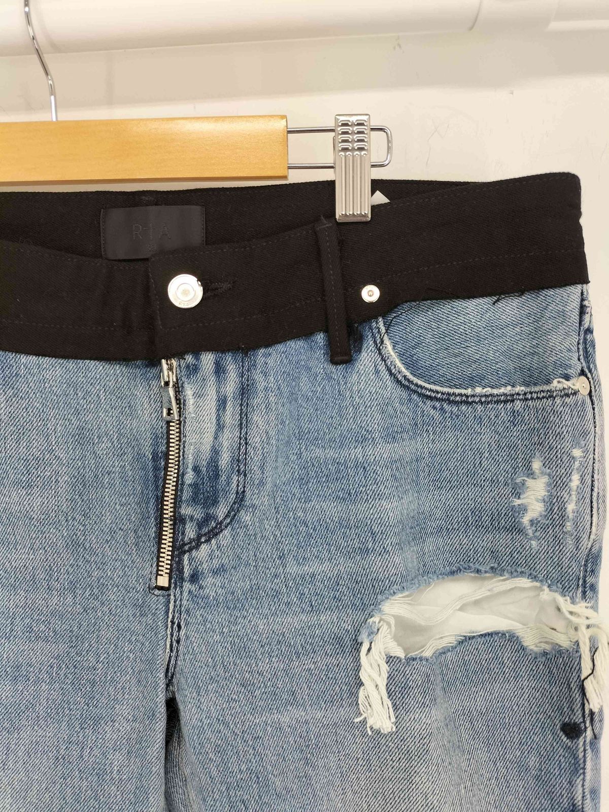 ユーズドフルギ USED古着 {{RTA}} USA製 ダメージ スキニーデニムパンツ メンズ  30