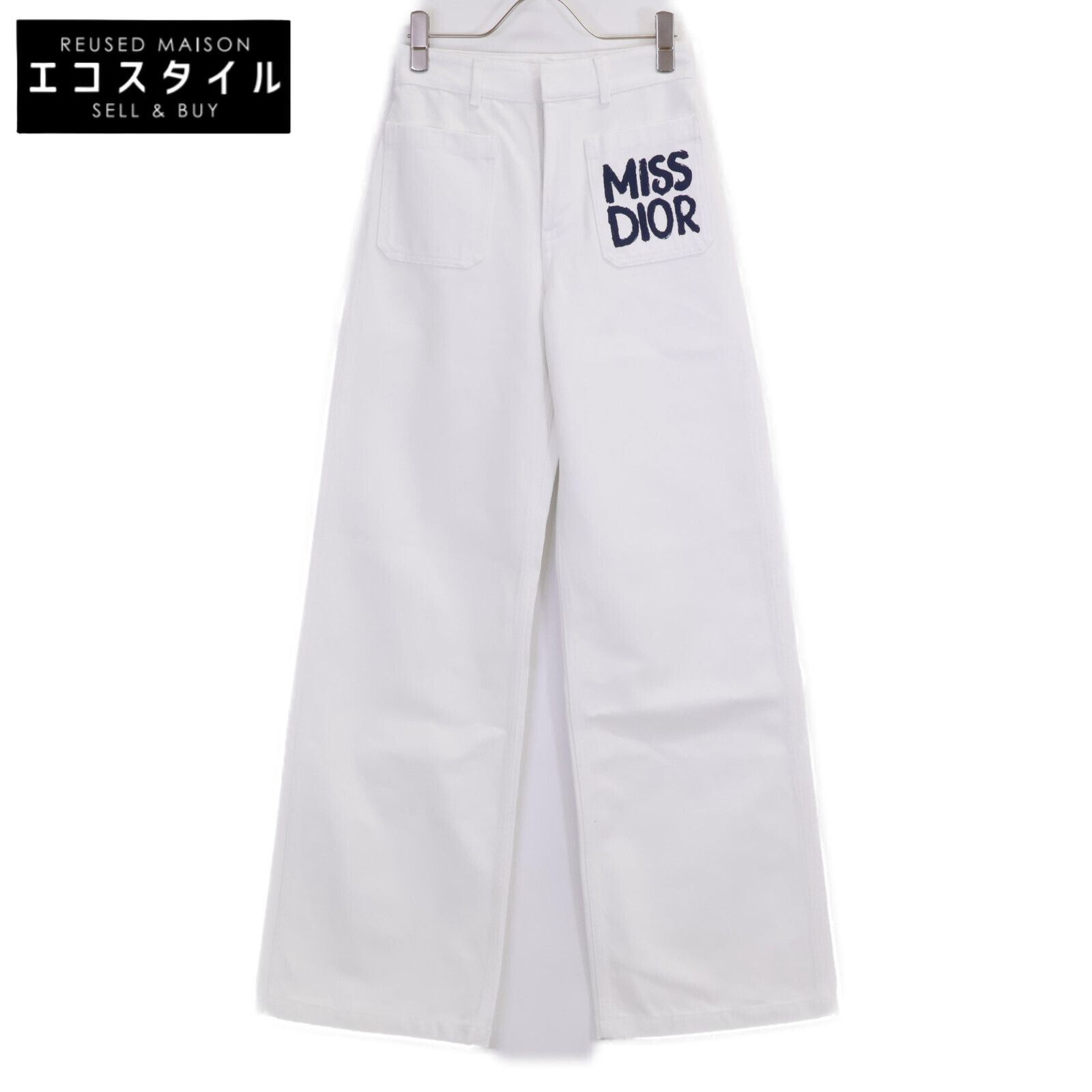 Christian Dior クリスチャンディオール 正規 452P04A3387 Miss Dior Graffiti コットン フ デニムパンツ I 36