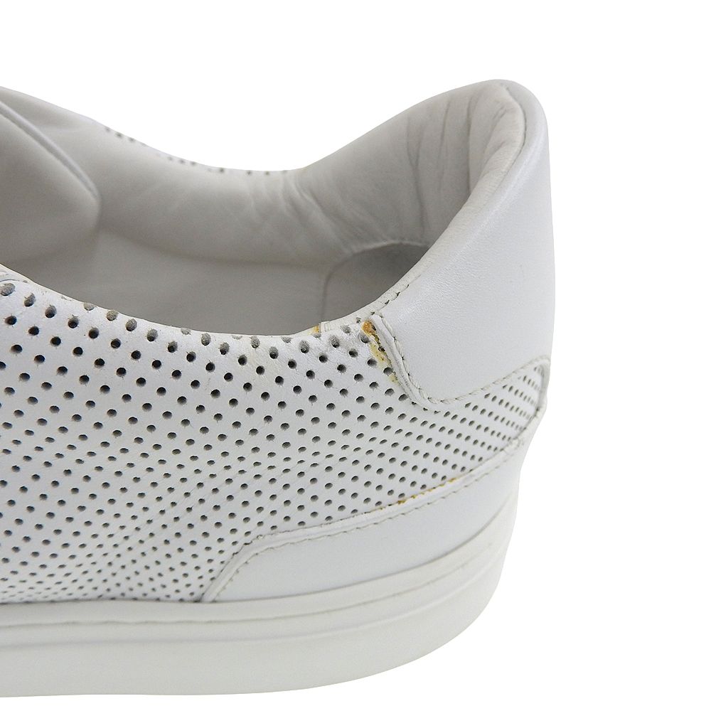  HERMES エルメス デイ ホワイト ケリーバックル パンチングデザイン ローカット スニーカー カーフ×シェーブル SV金具 43 1 2 43.5 その他 靴