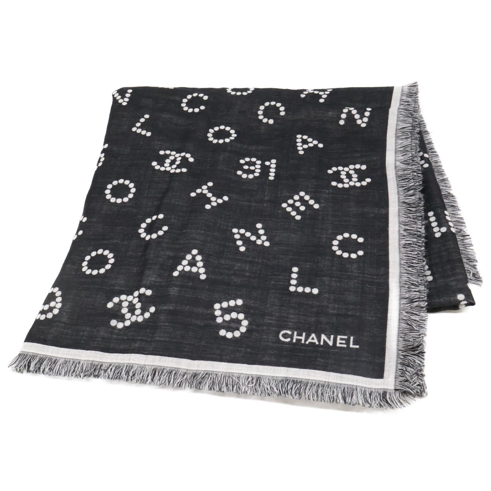 CHANEL シャネル ココマーク ロゴ シルク ウール