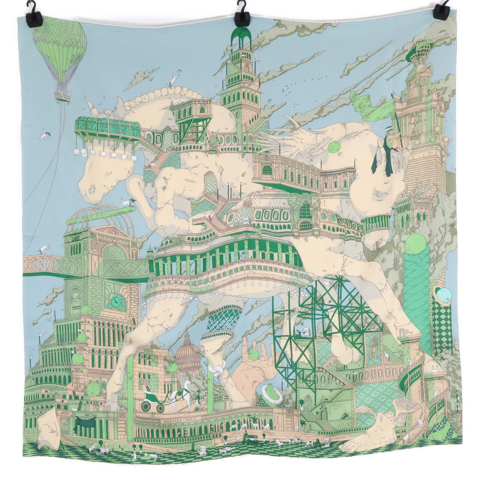 HERMES エルメス イポポリス シルク カレ90