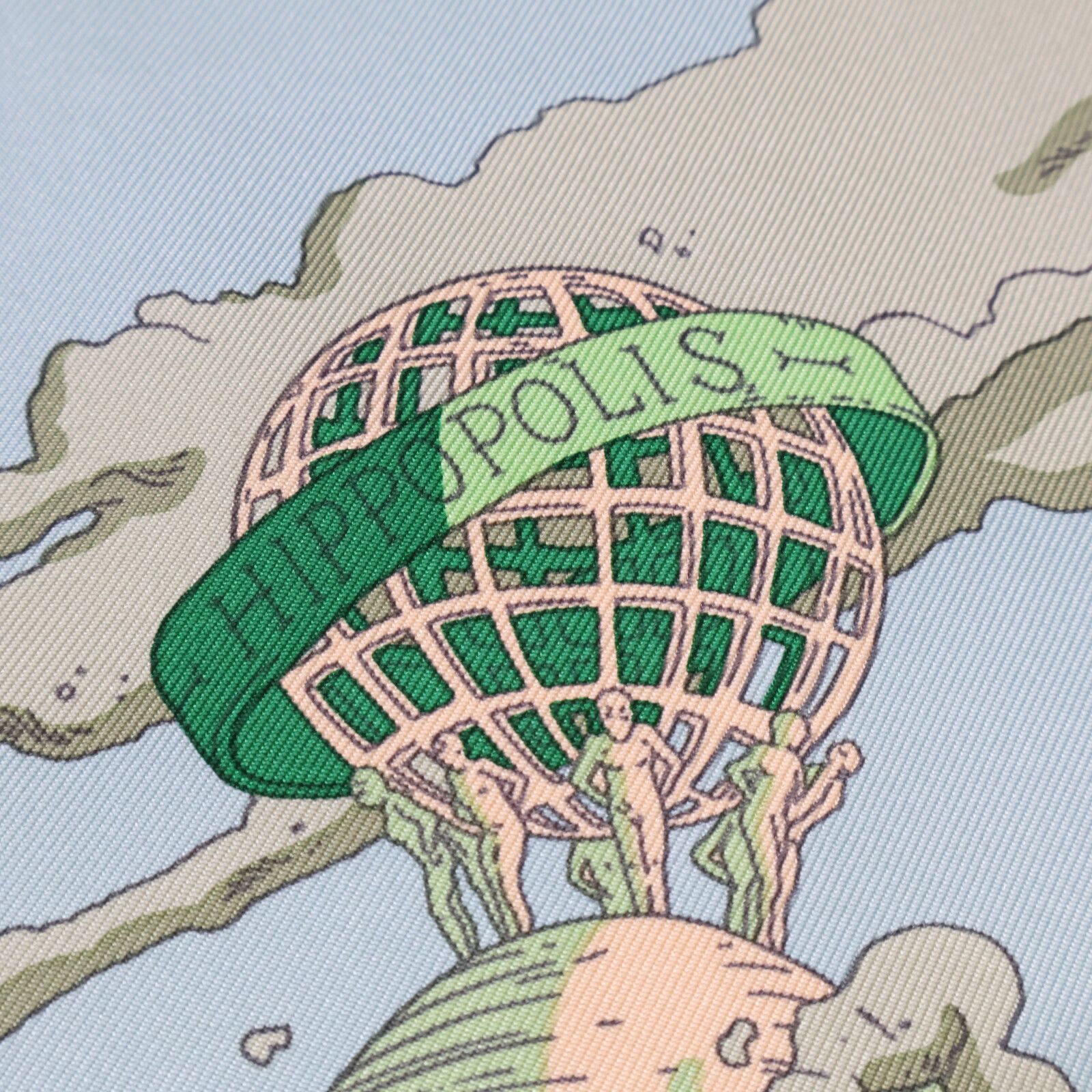  HERMES エルメス イポポリス シルク カレ90 バンダナ スカーフ 小物