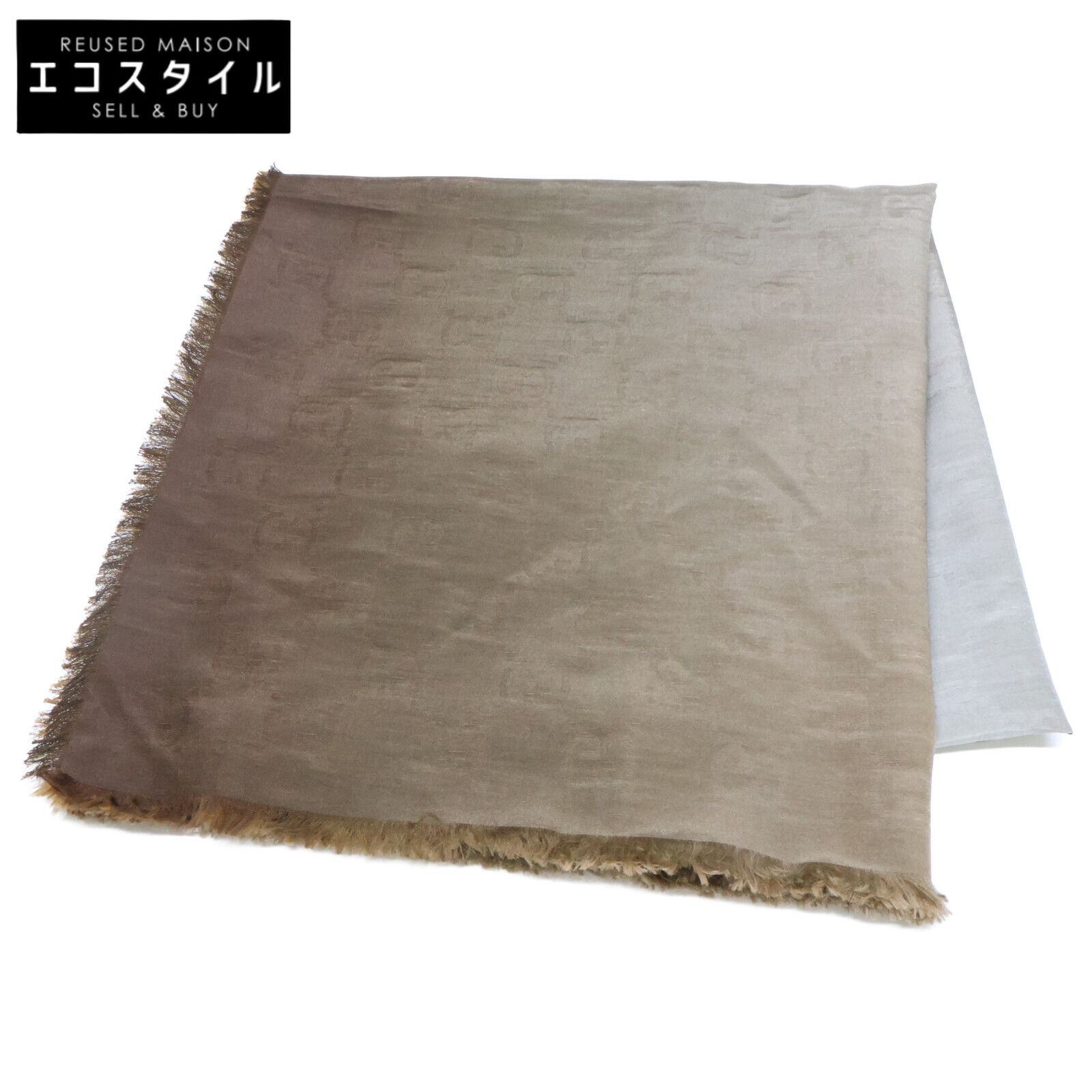 GUCCI グッチ 正規 782766 3GAND 9800 GG コットン シルク グラデーション 140X140cm