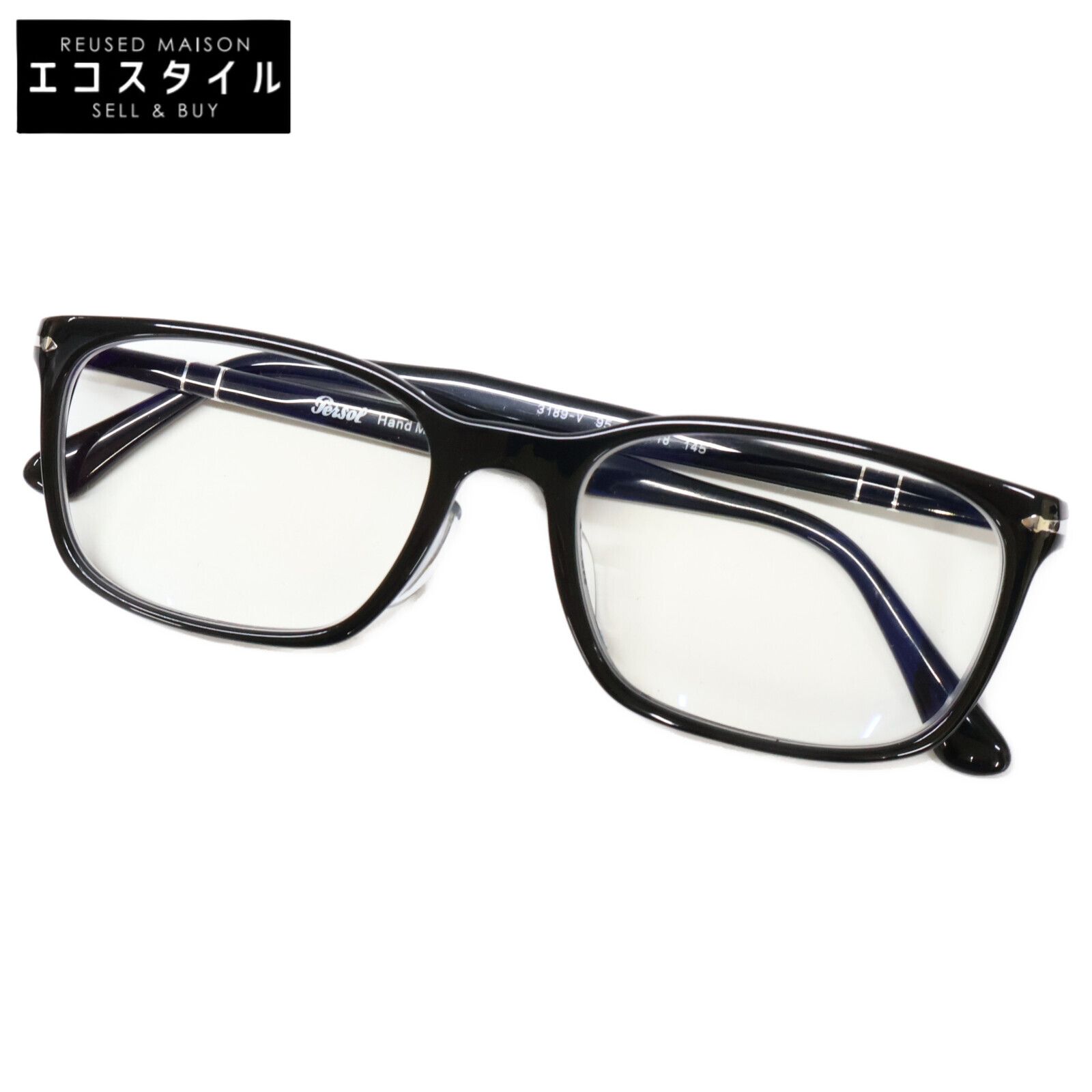 Persol ペルソール 【美品】3189-V 95 度入りレンズ スクエアシェイプ  