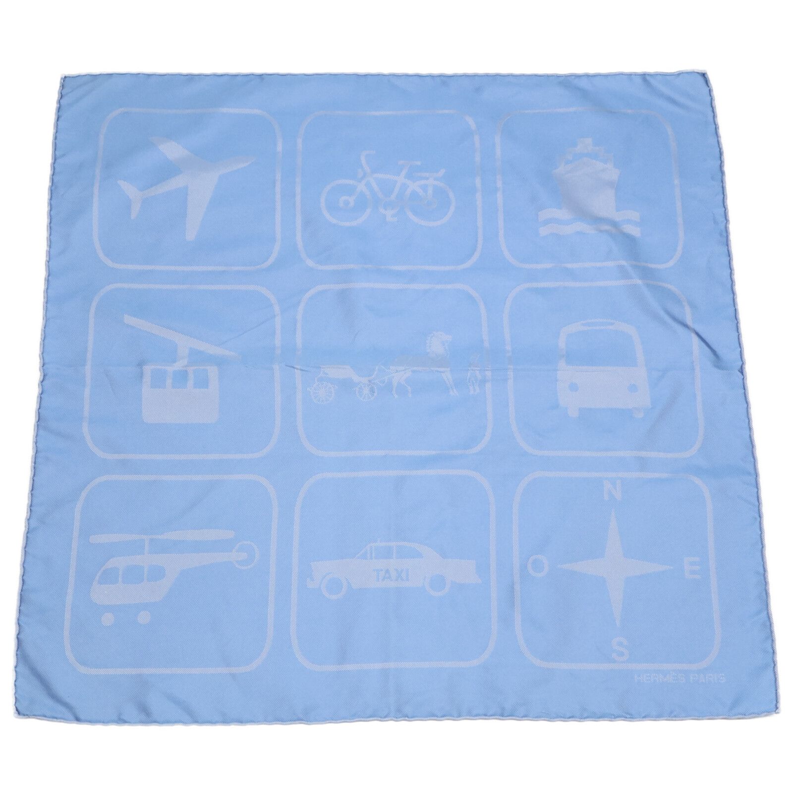 HERMES エルメス アイコン柄 シルク