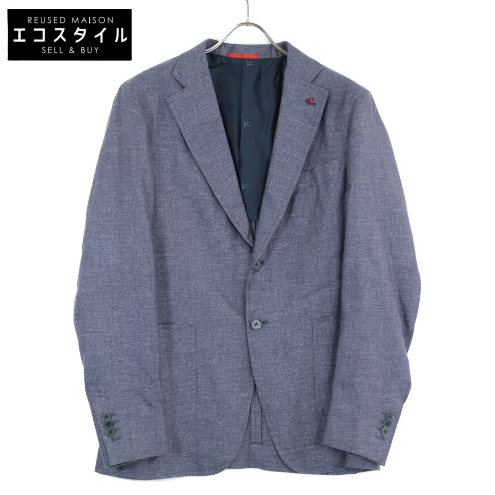 ISAIA イザイア PR41 04103 02197 シルク 2Bシングルジャケット 46