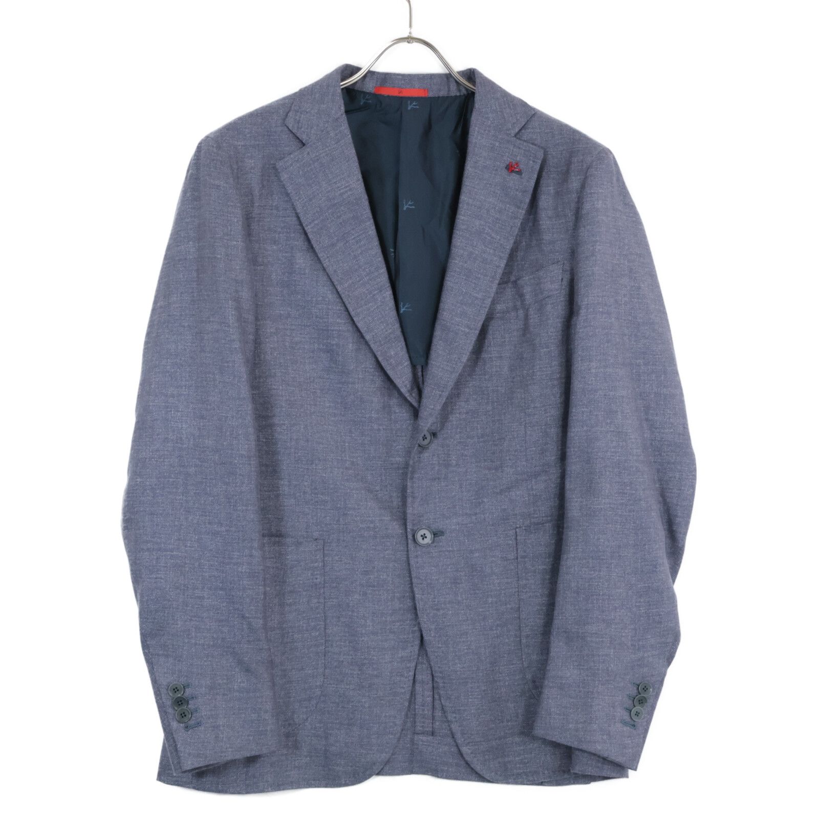 ISAIA イザイア PR41 04103 02197 シルク 2Bシングルジャケット 46