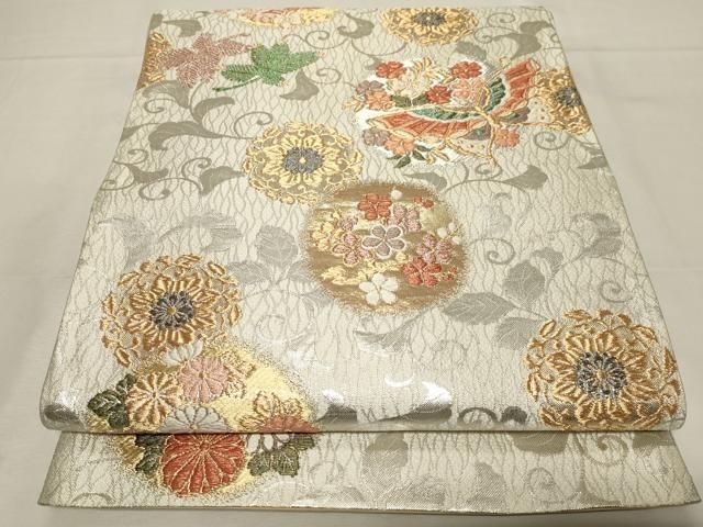 平和屋着物▽六通柄袋帯 花蝶丸文 金銀糸 正絹 逸品 CAAZ6605dy - メルカリ