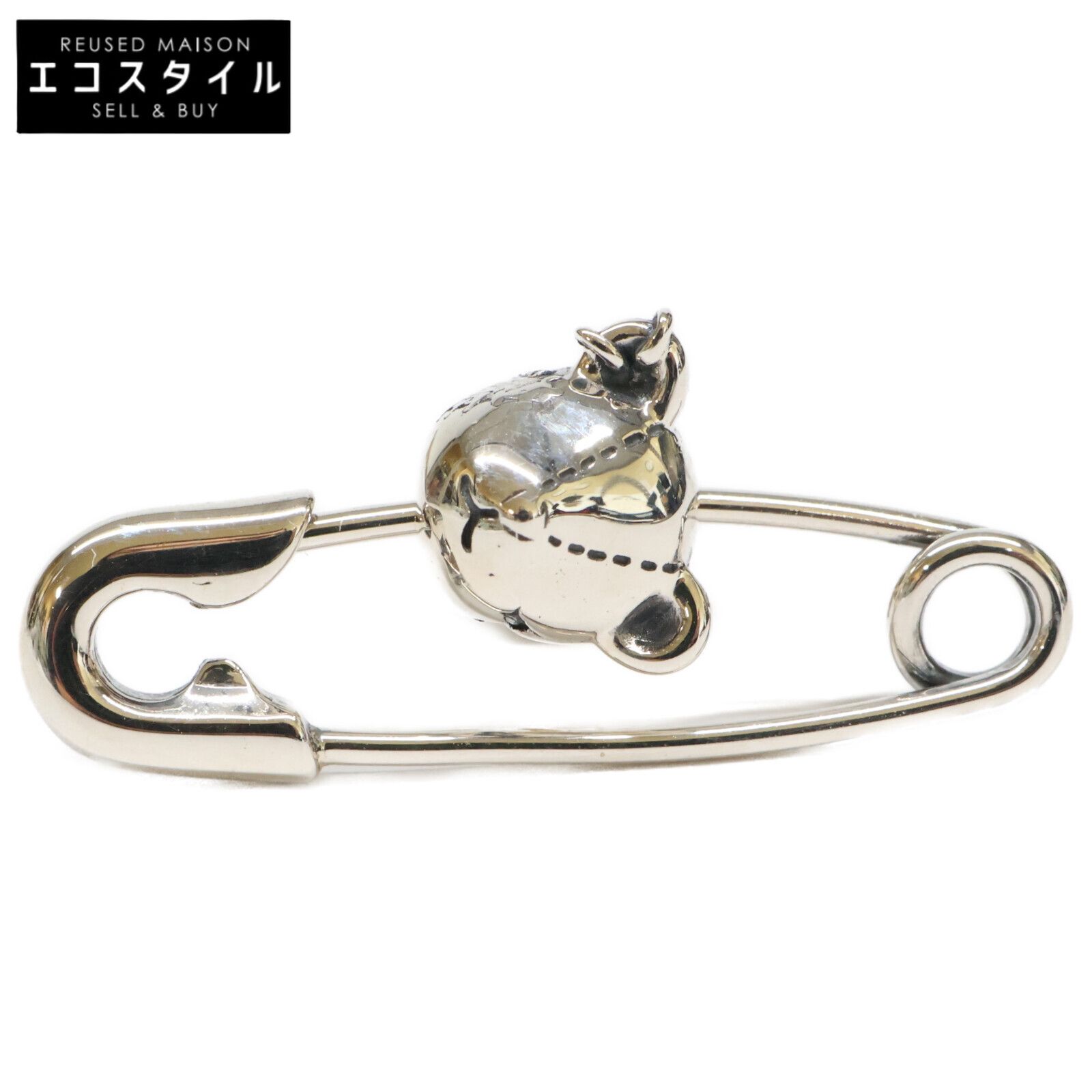 JustinDavis ジャスティンデイビス SEJ 866 2 925 SICK BOY SAFETY PIN ベアーフェイス 安全ピンモチーフ 片耳 シングル