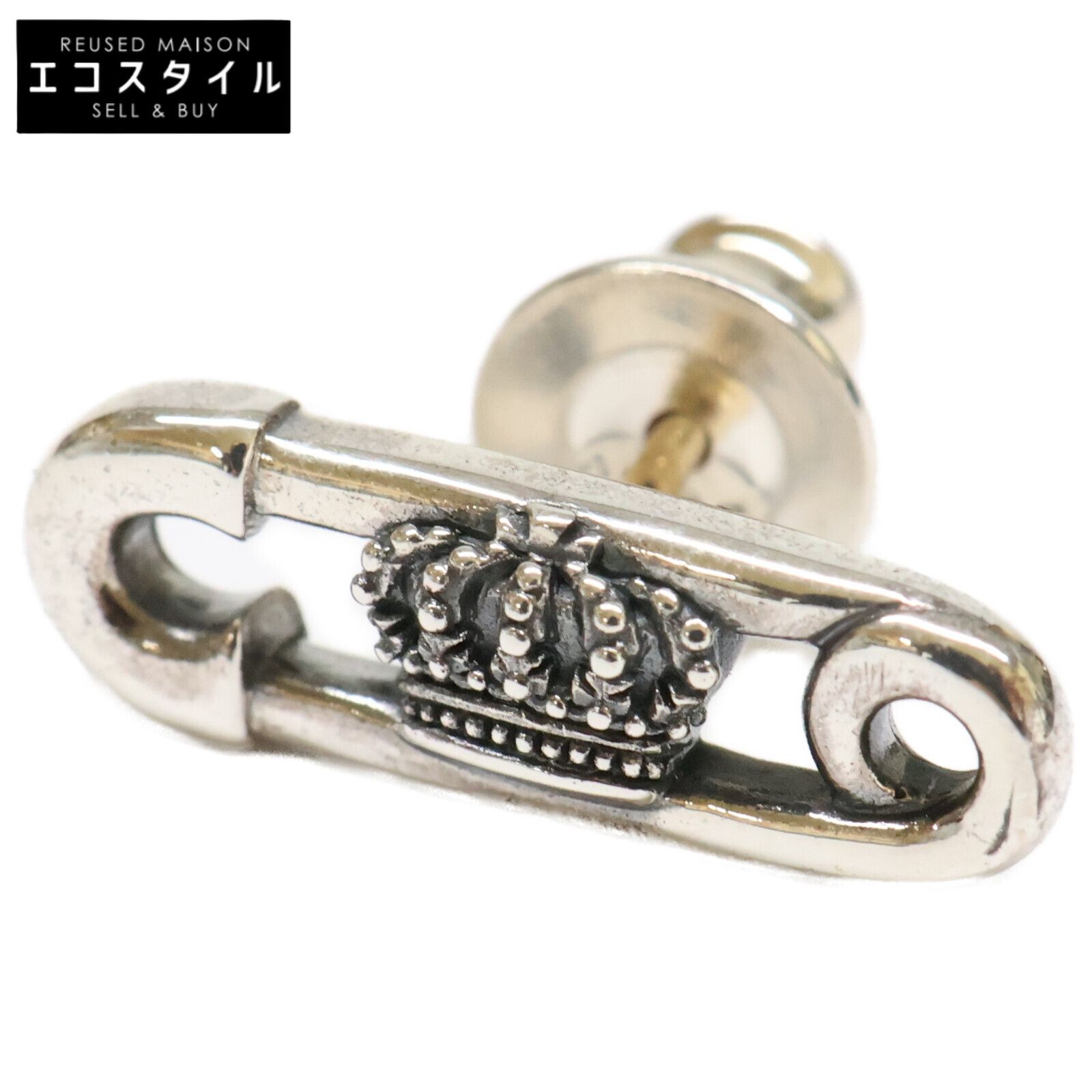 JustinDavis ジャスティンデイビス SEJ786 2 925 SCUM クラウン 安全ピンモチーフ 片耳 シングル