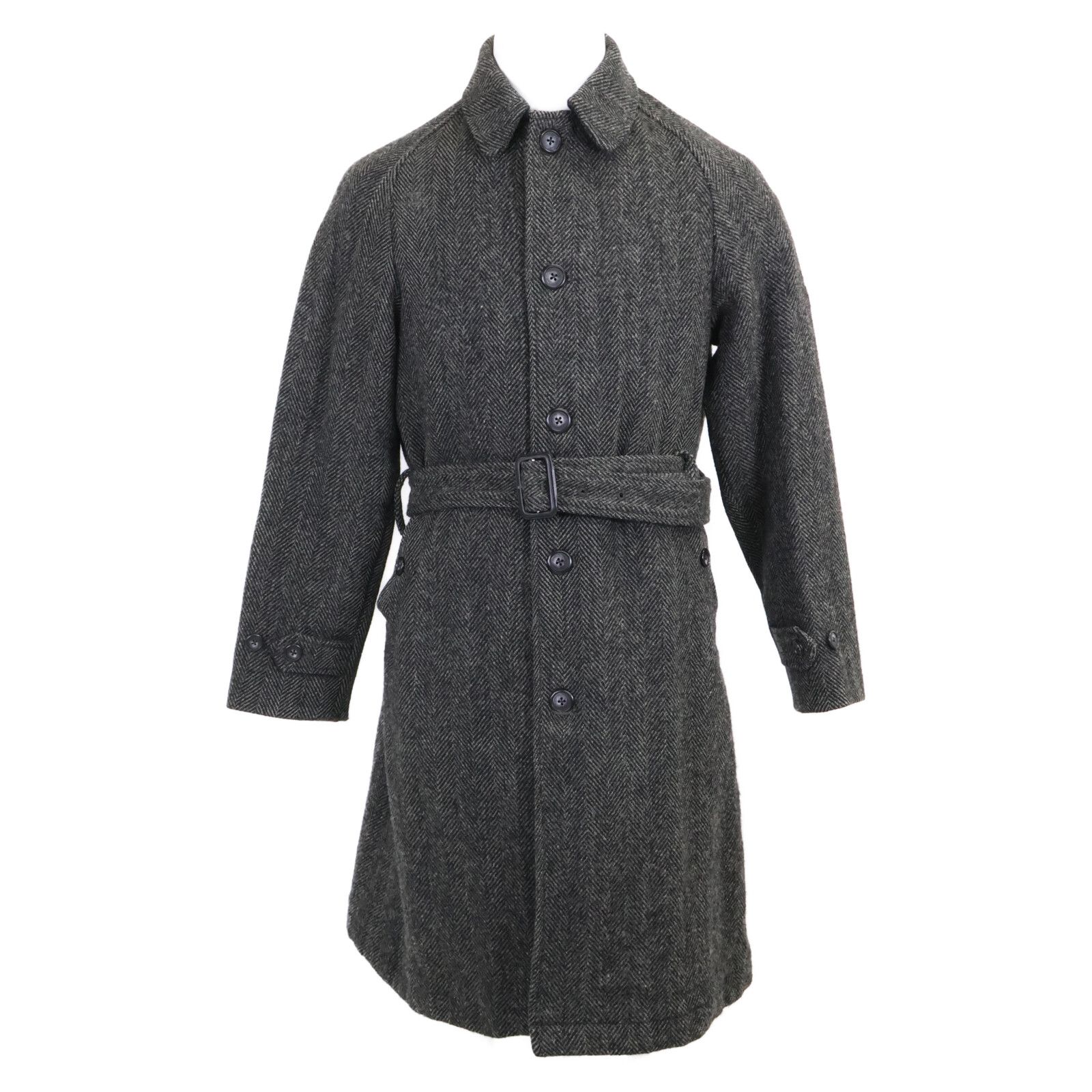 RRL ダブルアールエル xHarris tweed ハリスツイード 正規 ウール ベルテッド ヘリンボーン バルマカーン XS TP