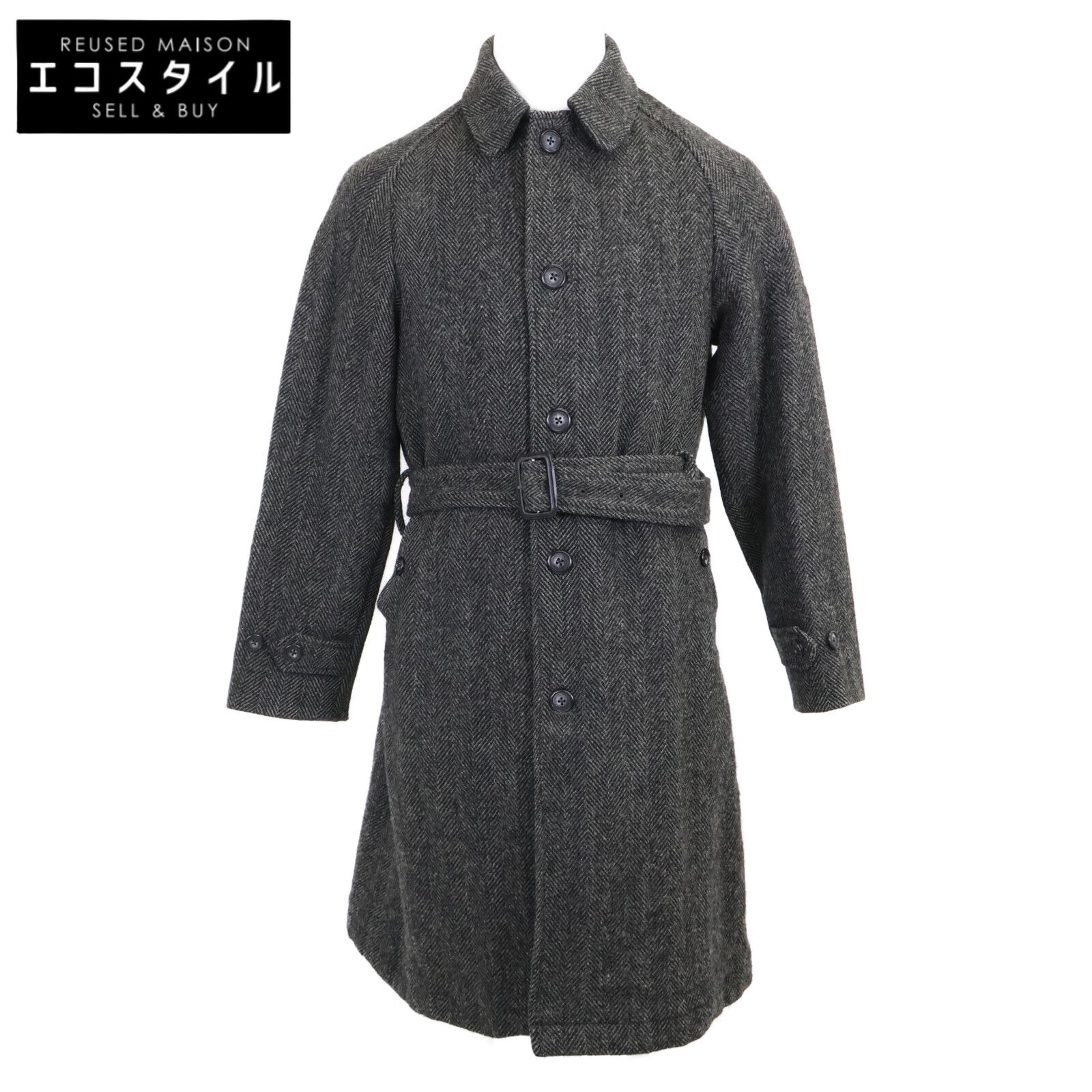 RRL ダブルアールエル xHarris tweed ハリスツイード 正規 ウール ベルテッド ヘリンボーン バルマカーン XS TP