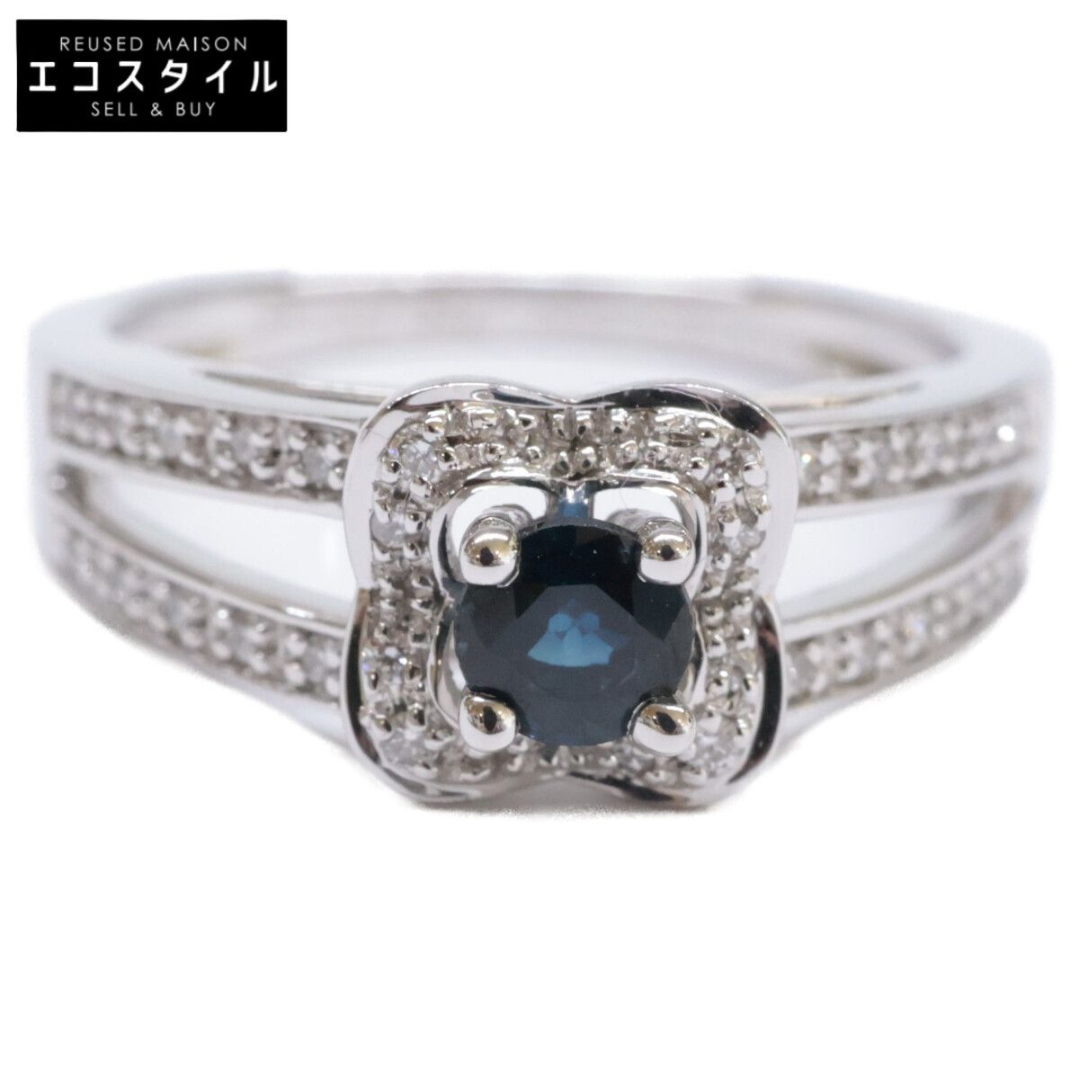 MAUBOUSSIN モーブッサン K18WG ダイヤモンドxサファイア チャンス