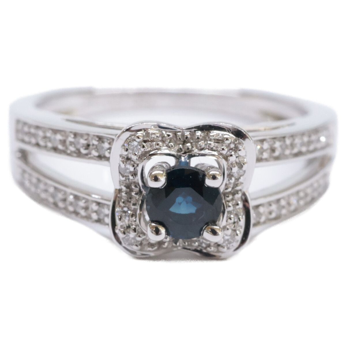 MAUBOUSSIN モーブッサン K18WG ダイヤモンドxサファイア チャンス