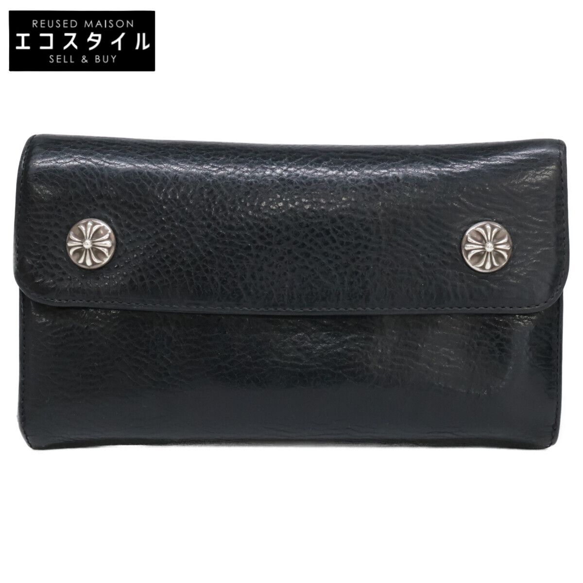 Chrome Hearts クロムハーツ ヘビーレザー クロスボール ウェーブウォレット