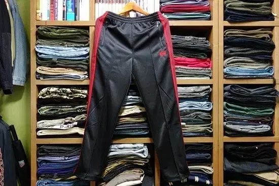 Needles ニードルズ LHP 別注 トラック パンツ ストレートフィット 黒赤 S 30