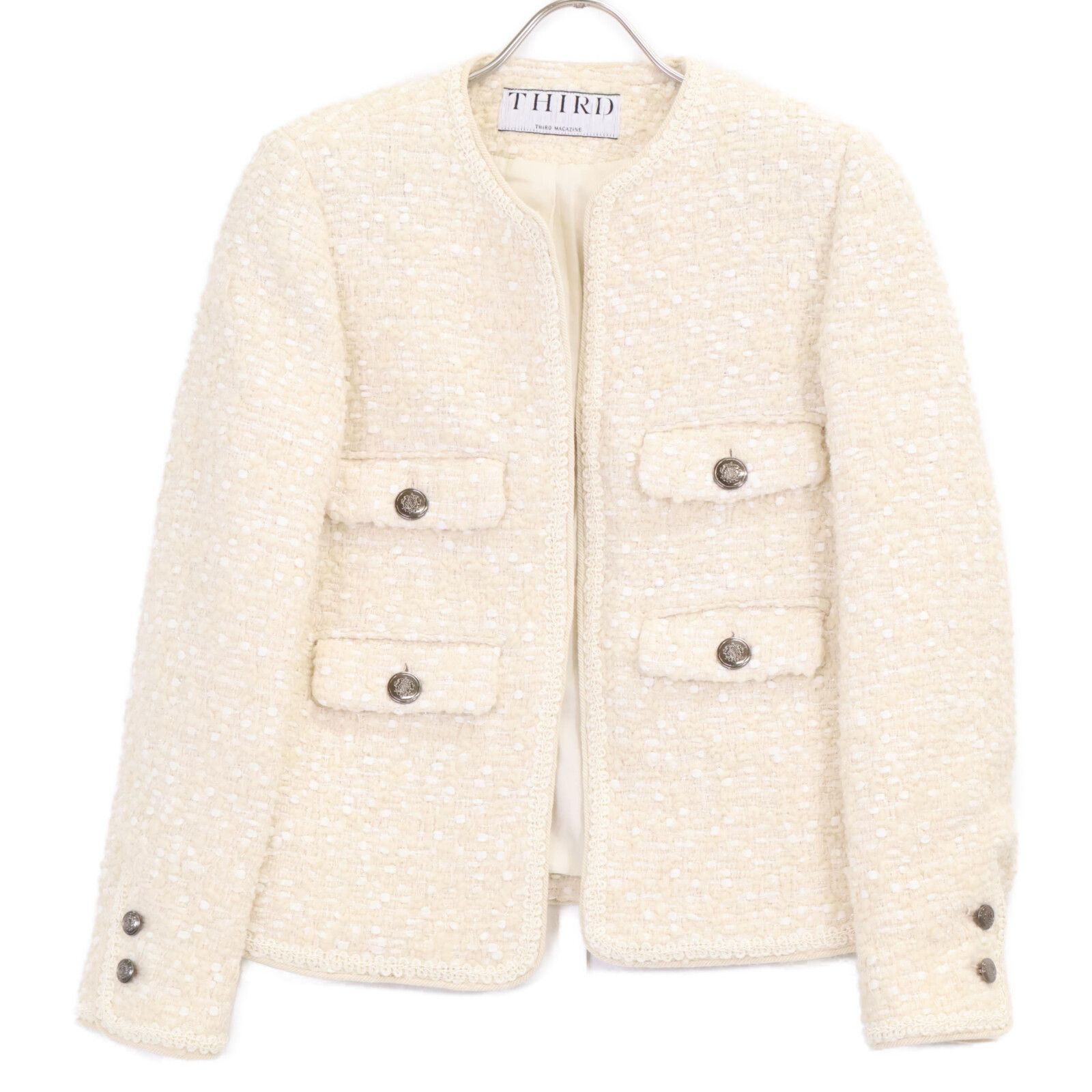 THIRD MAGAZINE サードマガジン mikomoriコラボ A0823FJ ファンシーツイードジャケット 9