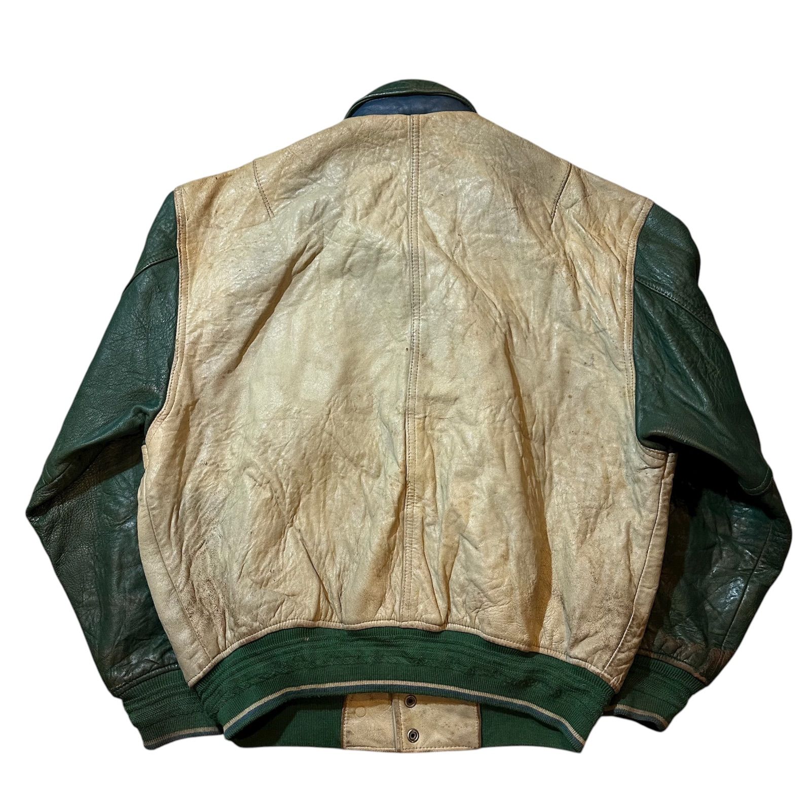 80s〜90s AVIREX U.S.A All leather stadium jacket 80年代〜90年代 アヴィレックス U.S.A オールレザー スタジアムジャケット D845