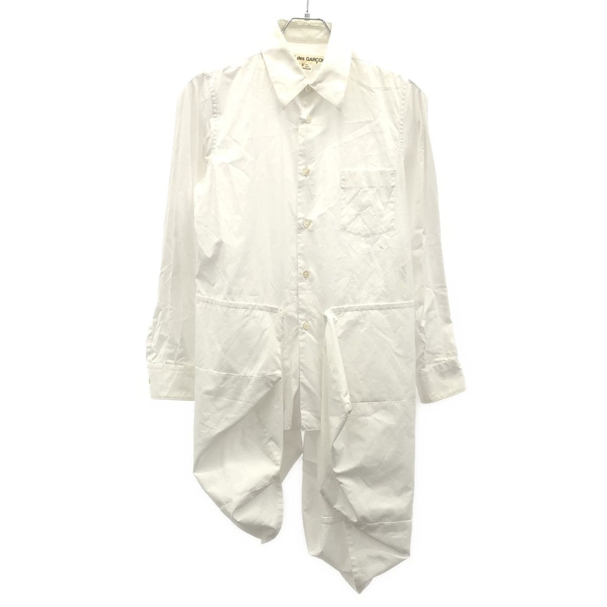 COMME des GARCONS コムデギャルソン 23AW コットンアシンメトリーシャツ GL-B009 ホワイト S