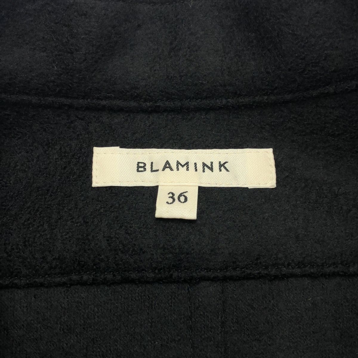  BLAMINK ブラミンク ノースリーブベルトウールワンピース 7926-299-0180 ブラック 36 半袖 カットソーワンピース