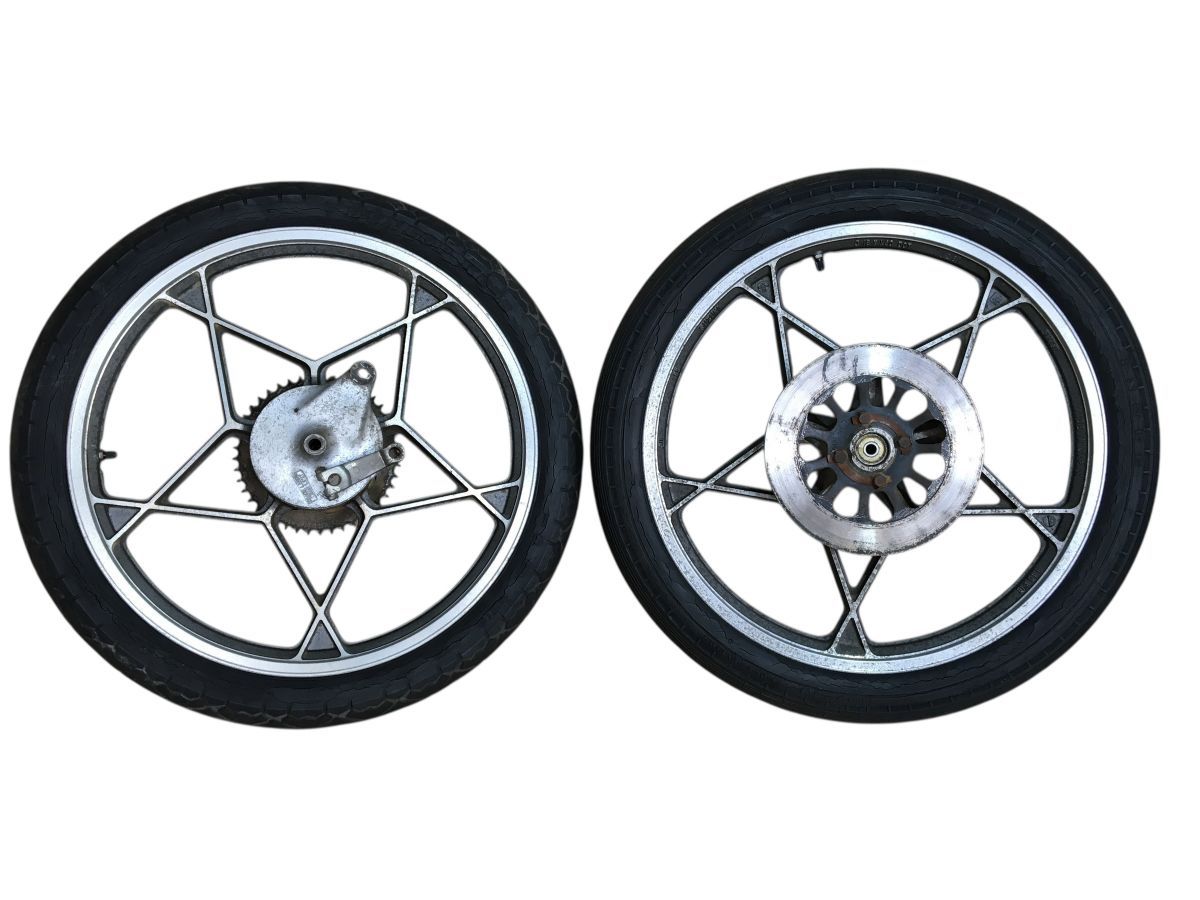 SUZUKI RG 50 E 502 前後 ホイール セット ディスク付 星型キャスト 組み換え 流用 18インチ化 カスタムにも 2754 Z 4434