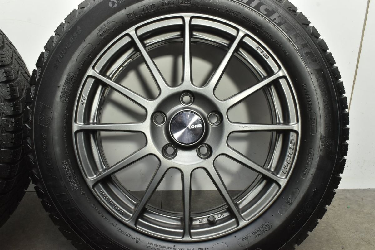  バリ溝 ENKEI PF 03 16 in 6 5 J 45 PCD 114 3 ミシュラン X ICE SNOW 205 60 R Mazda アクセラ アテンザ ノア ヴォクシー セレナ 16インチ タイヤ ホイールセット
