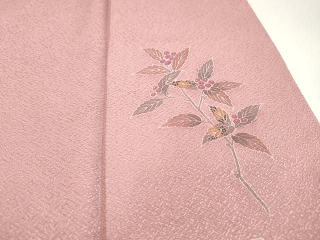 平和屋着物□京加賀友禅 百貫達雄監修 色無地 霞地紋 ワン