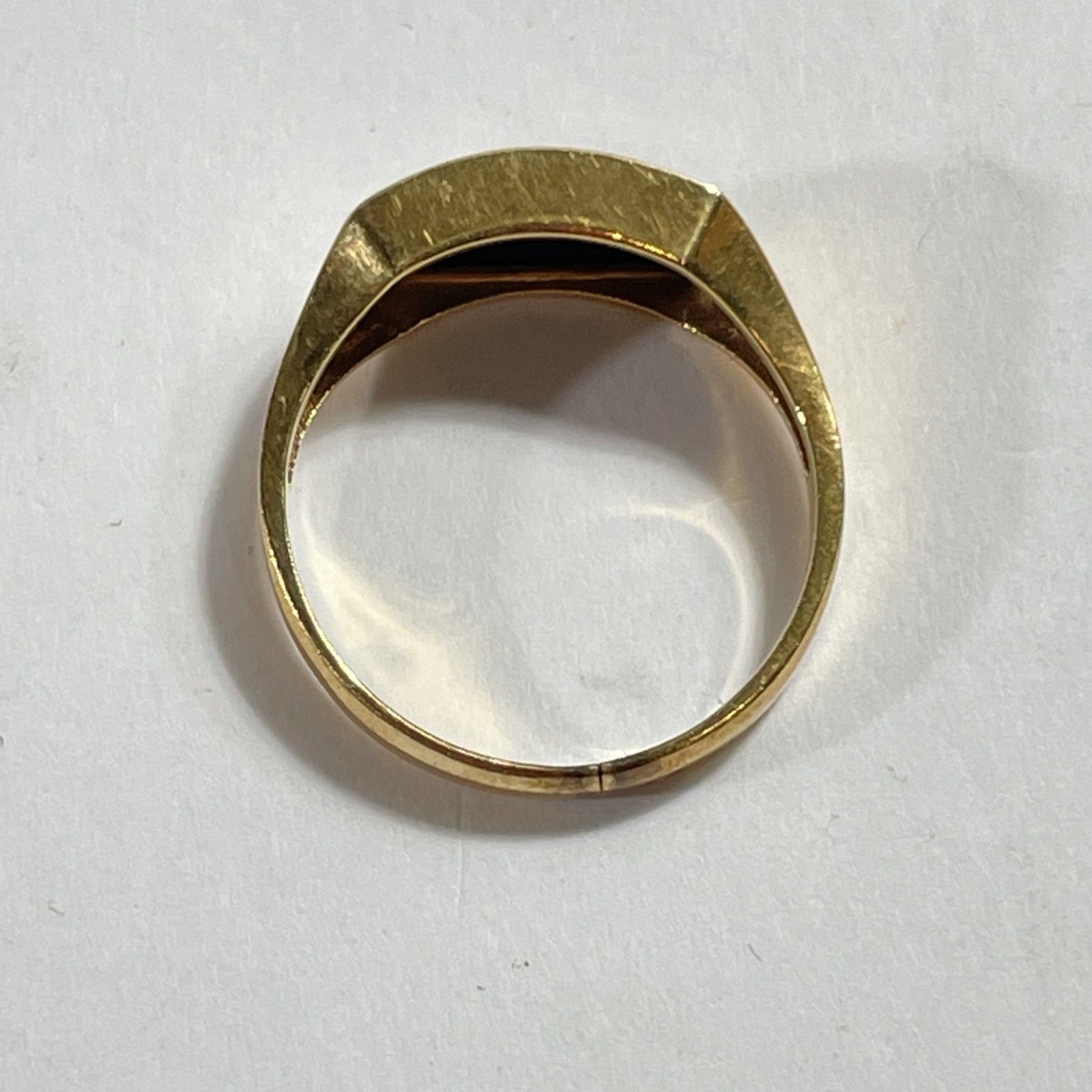 ☆ K18刻印 18金 ゴールドリング 指輪 11号 ブラック 総重量2.52g