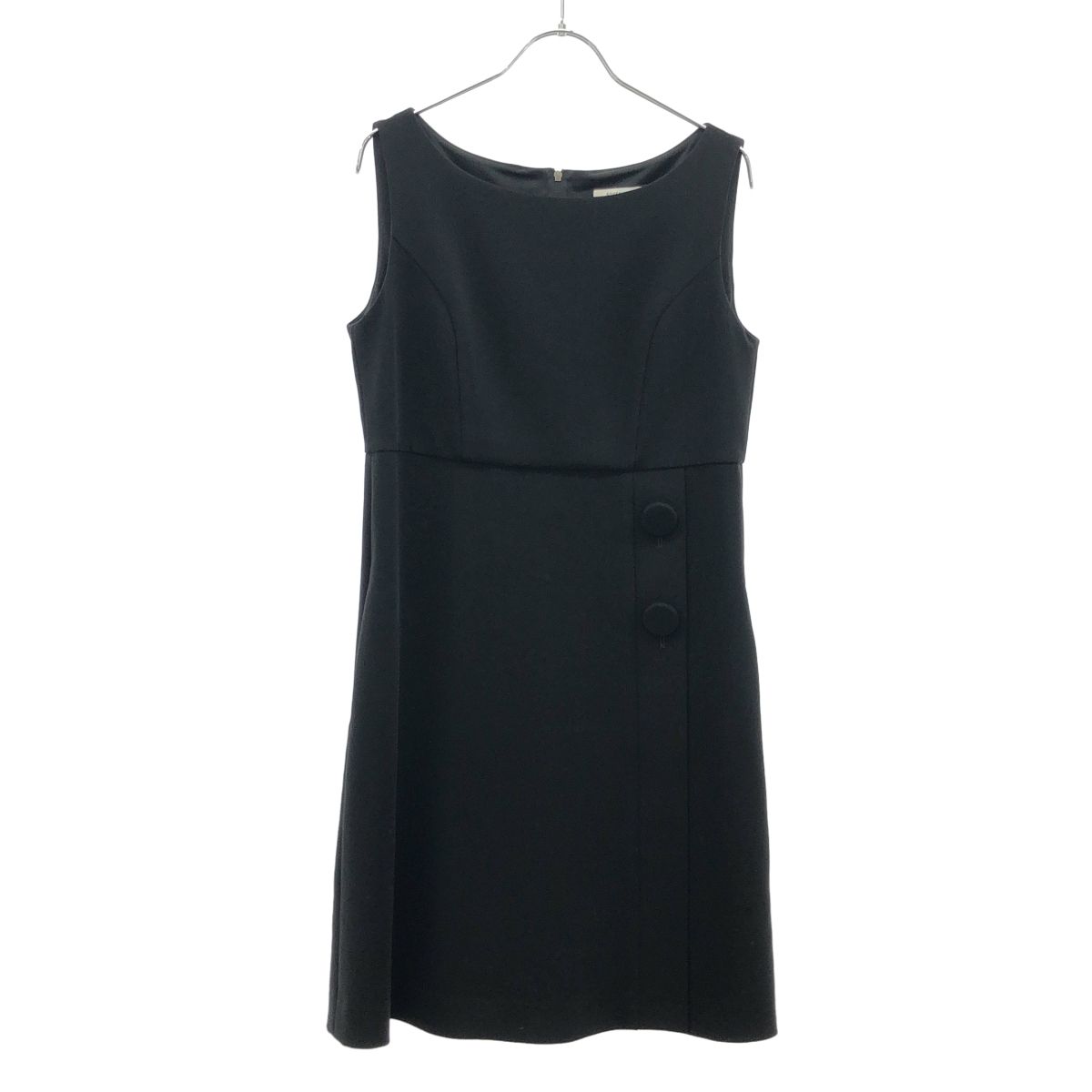 FOXEY NEWYORK フォクシー ニューヨーク サイドボタンノースリーブドレスワンピース 33071-NS0FE239C ブラック 40