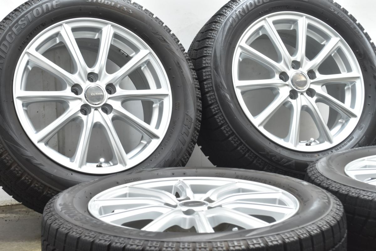 交換用に エコフォルム 16 in 6 5 J 46 PCD 100 ブリヂストン ブリザック VRX 205 55 R プリウス カローラツーリング カローラスポーツ