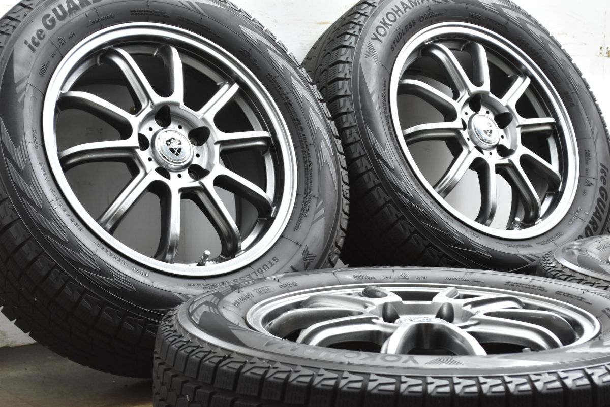 ESTROSA エステローザ 17 in 7 J 48 PCD 114 3 ヨコハマ アイスガード G 075 225 65 R エクストレイル CR V CX 5 8 アウトバック