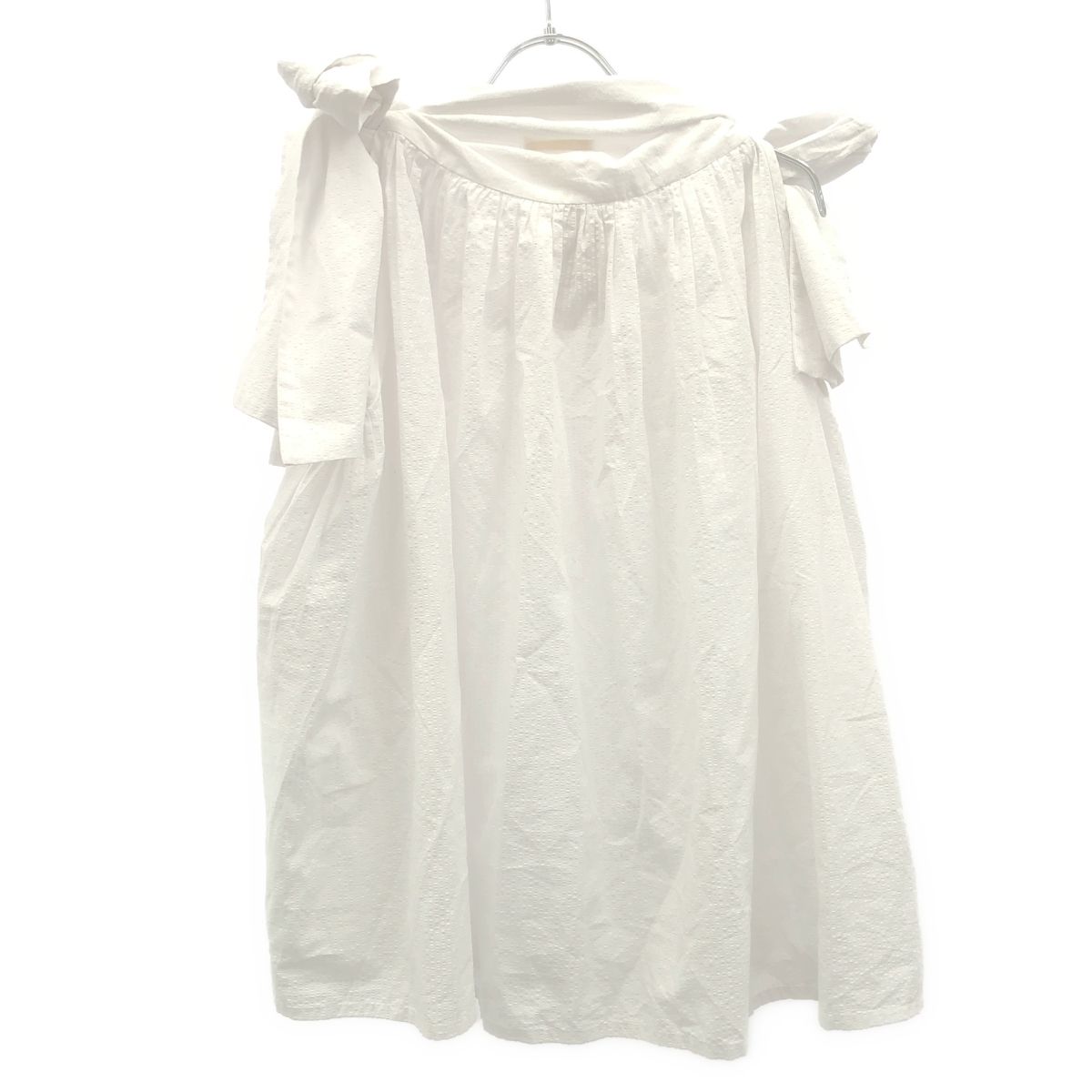 JULES TEN VELDE ジュールス テン ヴェルデ シアサッカーリボンシャツブラウス ホワイト - GINKGOPHARMACY_COM