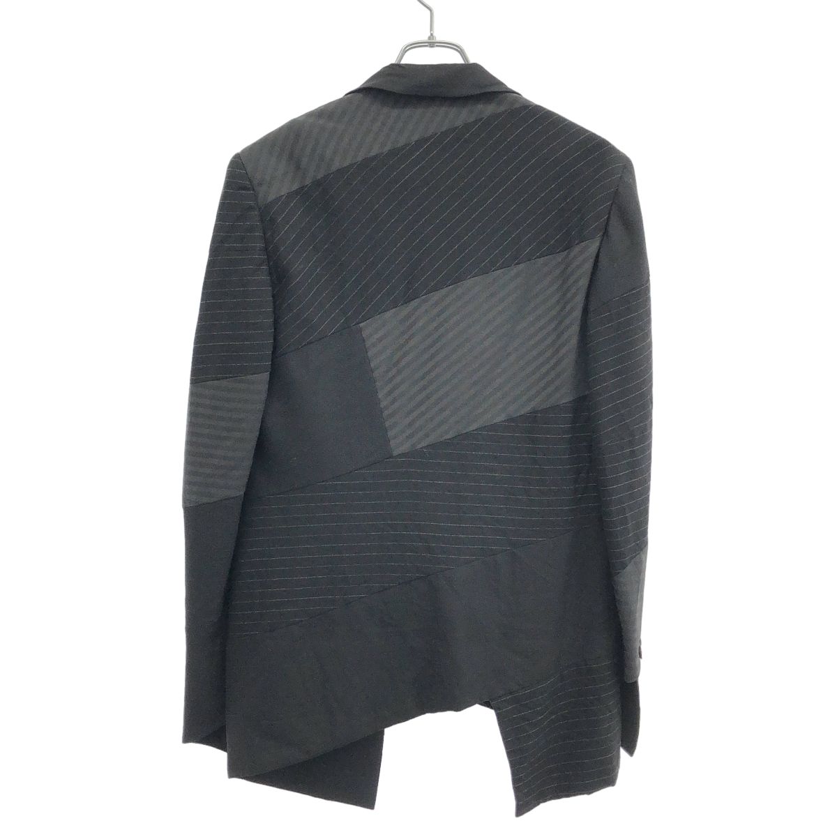 COMME des GARCONS HOMME PLUS コム デギャルソンオムプリュス 15AW 螺旋パッチワークダブルブレザージャケット PP-J063 ブラック S