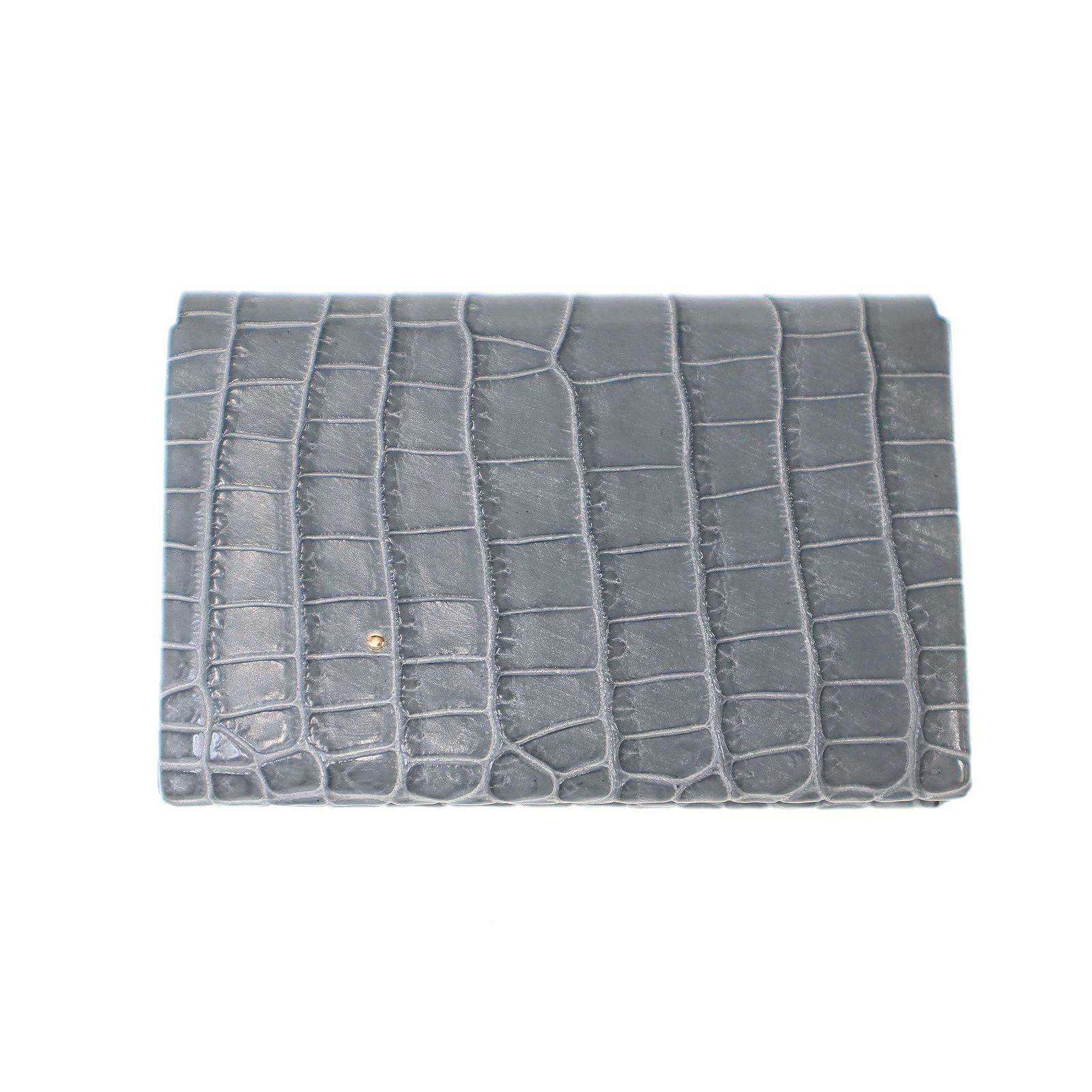 T・MBH ティーエムビーエイチ 葉合せ 名刺カードケース グレー